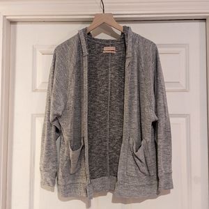 Urban Outfitters Hooded Cardigan - Women's S-P - Gray Knit with Pockets